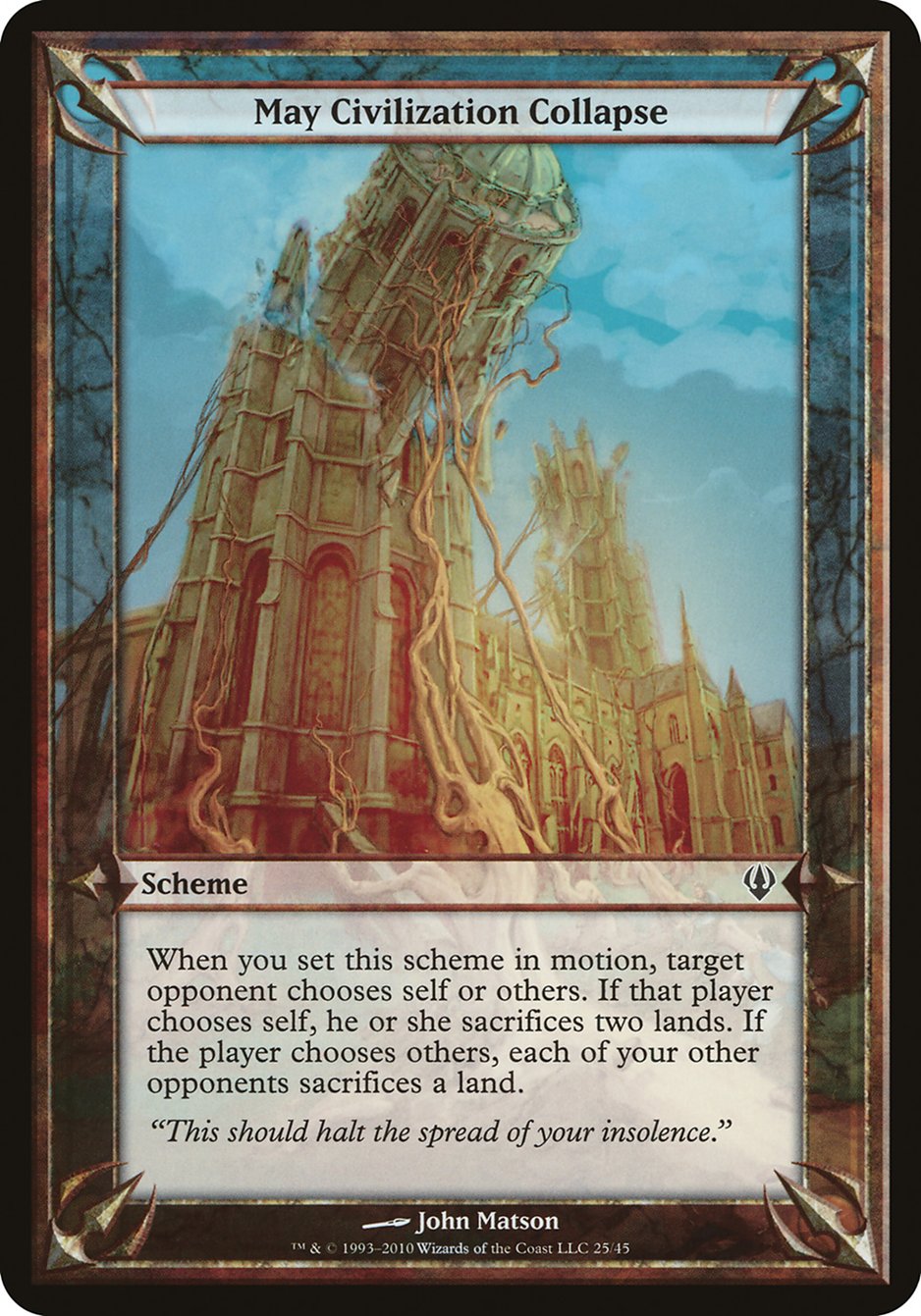 May Civilization Collapse (Schemes) [Archenemy Schemes] - Magic: The Gathering - Card Brawlers | Quebec | Canada |