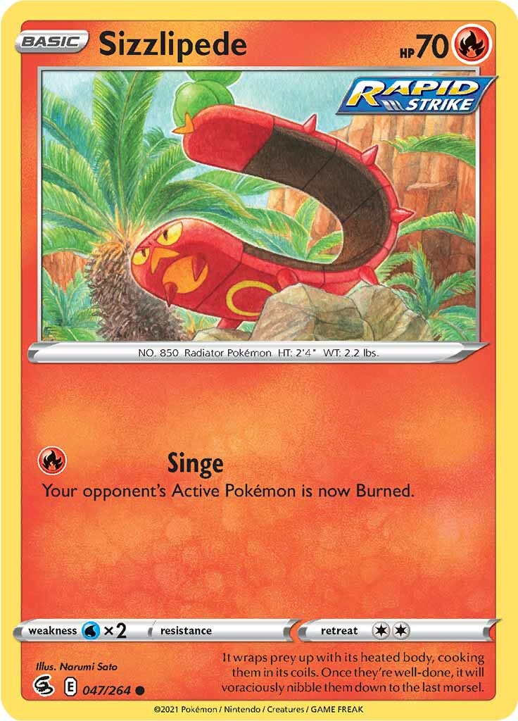 Sizzlipede (047/264) [Sword & Shield: Fusion Strike] - Pokémon - Card Brawlers | Quebec | Canada |