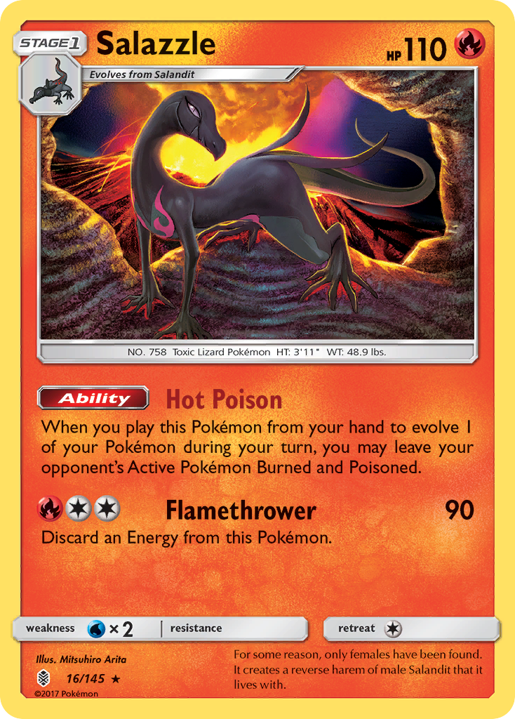 Salazzle (16/145) [Sun & Moon: Guardians Rising] - Pokémon - Card Brawlers | Quebec | Canada |