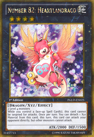 Number 82: Heartlandraco [PGLD-EN025] Gold Secret Rare - Yu-Gi-Oh! - Card Brawlers | Quebec | Canada |