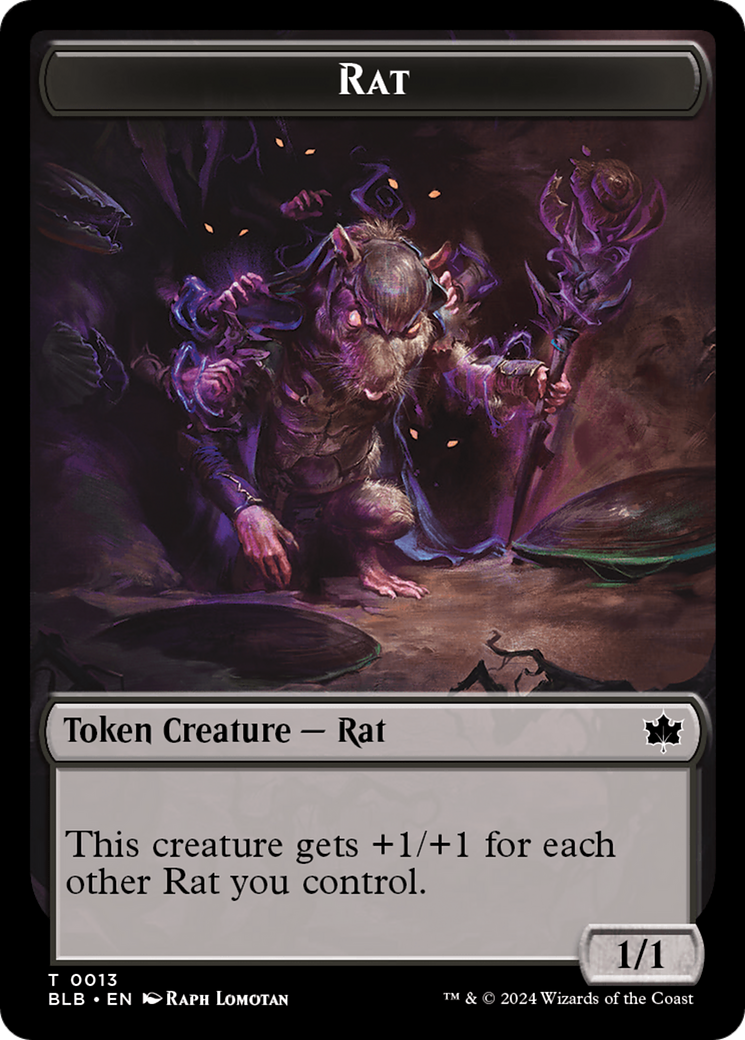 Rat Token [Bloomburrow Tokens] - Magic: The Gathering - Card Brawlers | Quebec | Canada |
