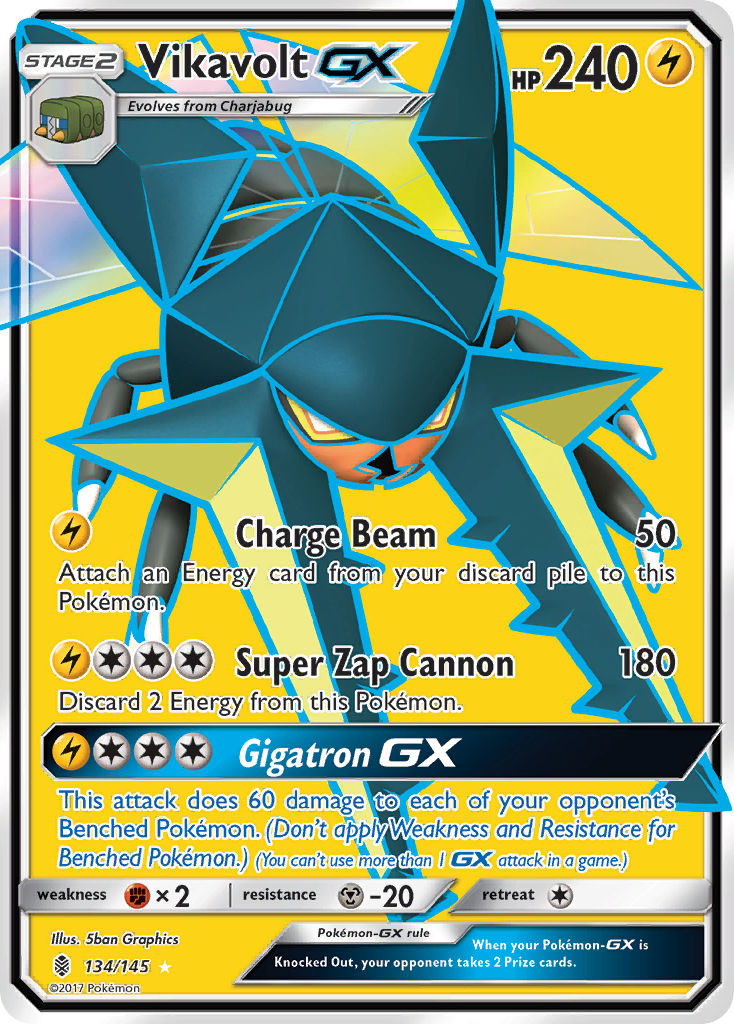 Vikavolt GX (134/145) [Sun & Moon: Guardians Rising] - Pokémon - Card Brawlers | Quebec | Canada |