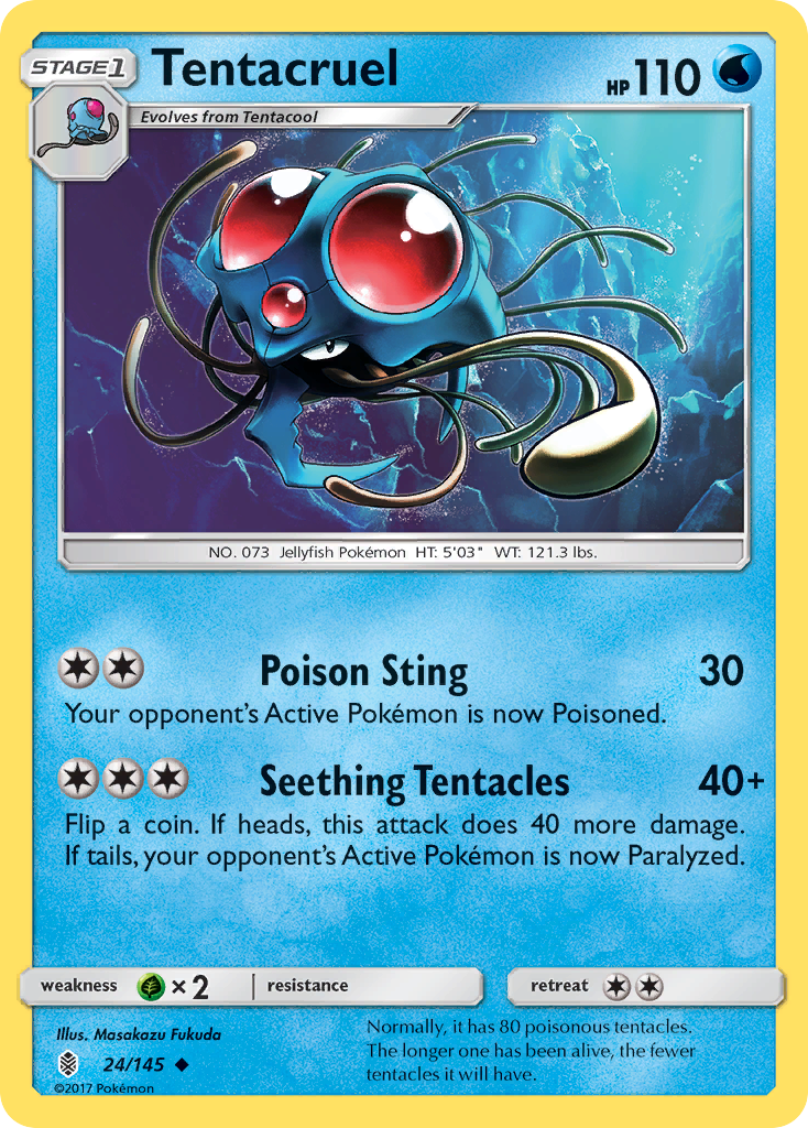 Tentacruel (24/145) [Sun & Moon: Guardians Rising] - Pokémon - Card Brawlers | Quebec | Canada |