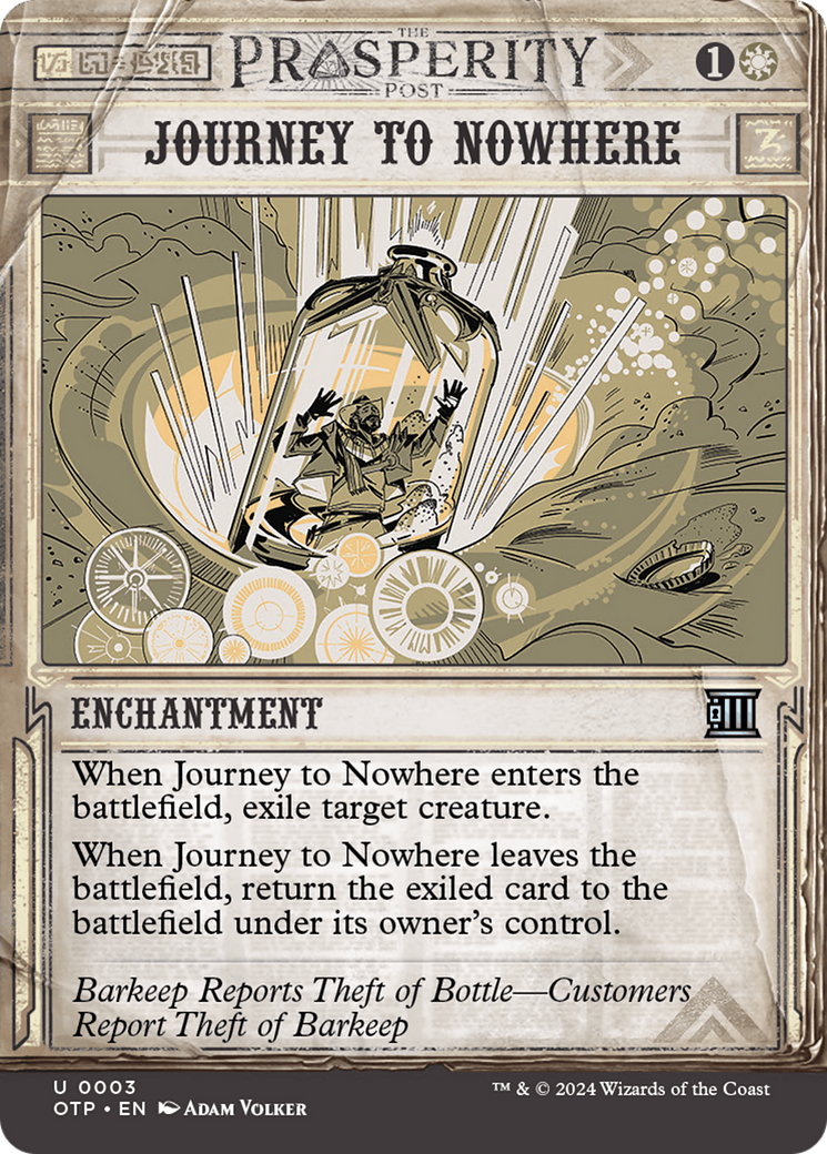 Journey to Nowhere [Outlaws of Thunder Junction: Breaking News] - Magic: The Gathering - Card Brawlers | Quebec | Canada |
