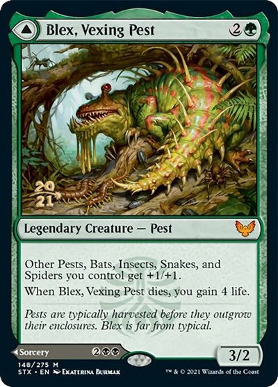 Blex, Vexing Pest // Search for Blex [Strixhaven: School of Mages Prerelease Promos] - Magic: The Gathering - Card Brawlers | Quebec | Canada |