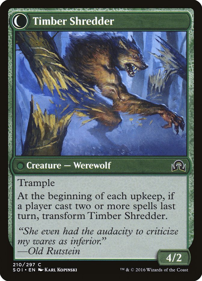 Hinterland Logger // Timber Shredder [Shadows over Innistrad] - Magic: The Gathering - Card Brawlers | Quebec | Canada |