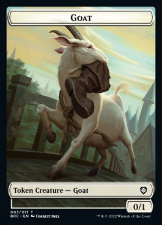 Construct (008) // Goat Double-Sided Token [The Brothers' War Commander Tokens] - Magic: The Gathering - Card Brawlers | Quebec | Canada |