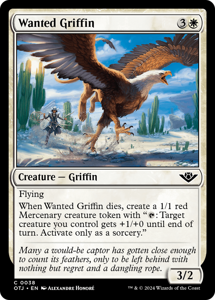Wanted Griffin [Outlaws of Thunder Junction] - Magic: The Gathering - Card Brawlers | Quebec | Canada |