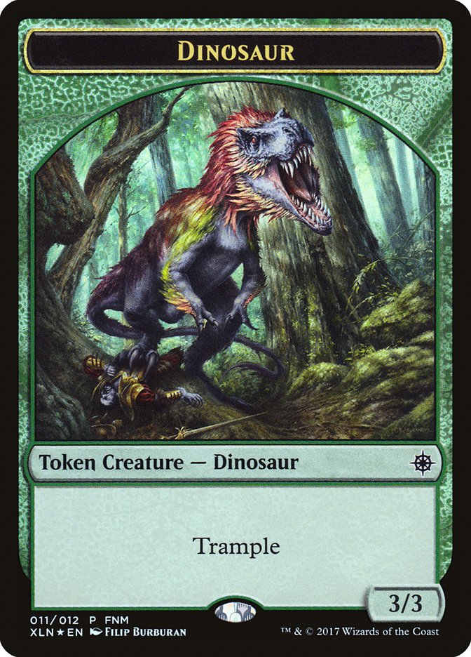 Dinosaur // Treasure Double-Sided Token [Friday Night Magic 2017] - Magic: The Gathering - Card Brawlers | Quebec | Canada |