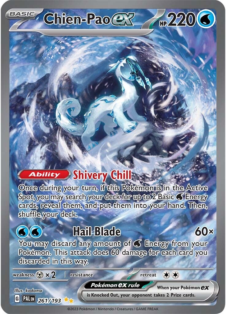Chien-Pao ex (261/193) [Scarlet & Violet: Paldea Evolved] - Pokémon - Card Brawlers | Quebec | Canada |
