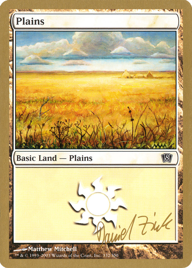 Plains (dz332) (Daniel Zink) [World Championship Decks 2003] - Magic: The Gathering - Card Brawlers | Quebec | Canada |