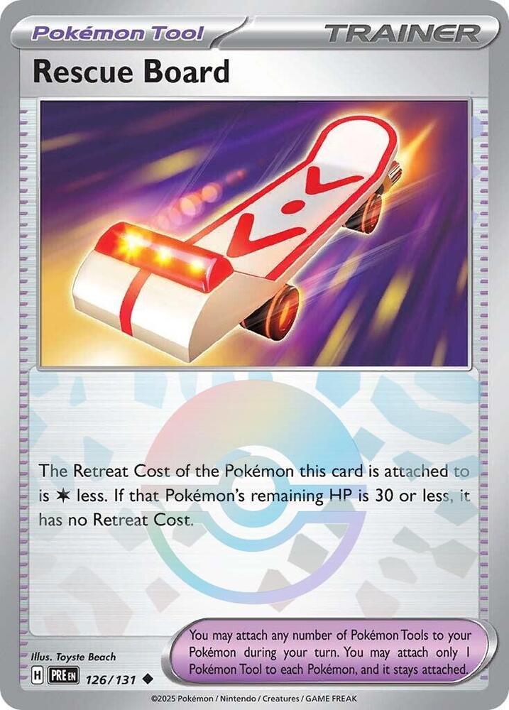 Rescue Board (126/131) (Poke Ball Pattern) [Scarlet & Violet: Prismatic Evolutions] - Pokémon - Card Brawlers | Quebec | Canada |