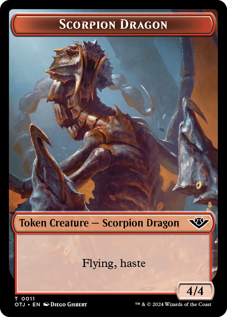 Scorpion Dragon Token [Outlaws of Thunder Junction Tokens] - Magic: The Gathering - Card Brawlers | Quebec | Canada |