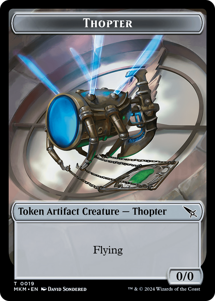 Detective // Thopter (0019) Double-Sided Token [Murders at Karlov Manor Tokens] - Magic: The Gathering - Card Brawlers | Quebec | Canada |