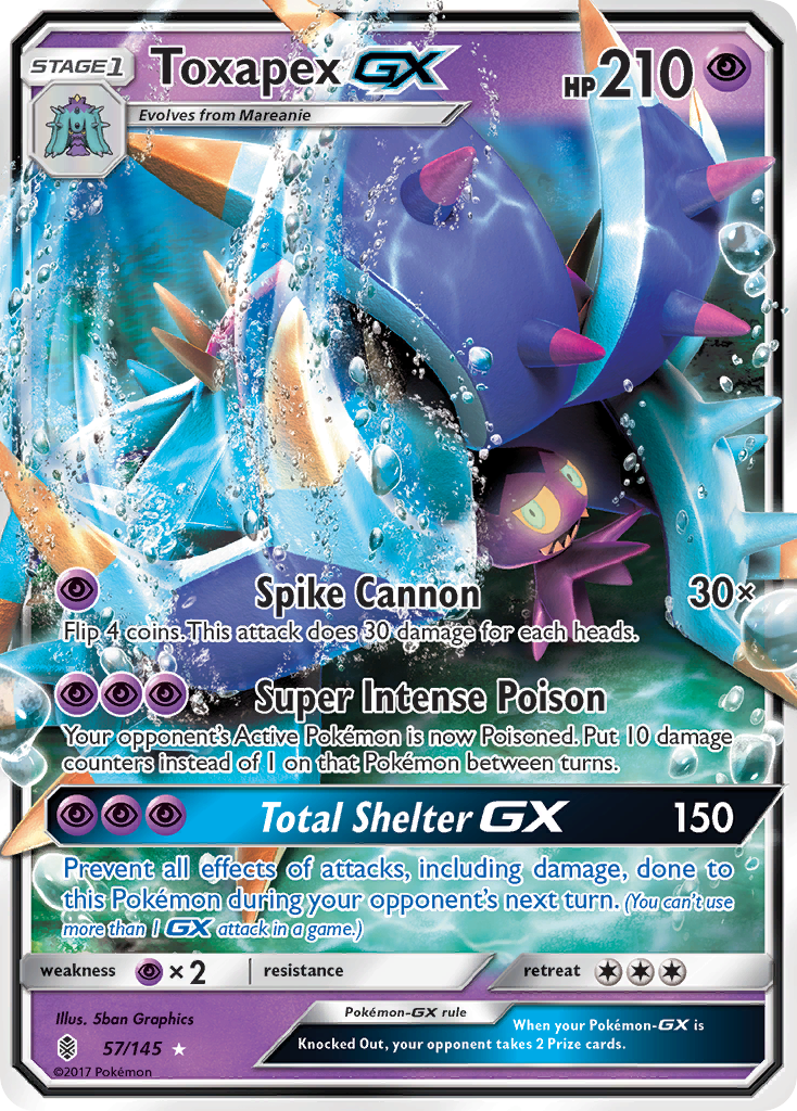 Toxapex GX (57/145) [Sun & Moon: Guardians Rising] - Pokémon - Card Brawlers | Quebec | Canada |