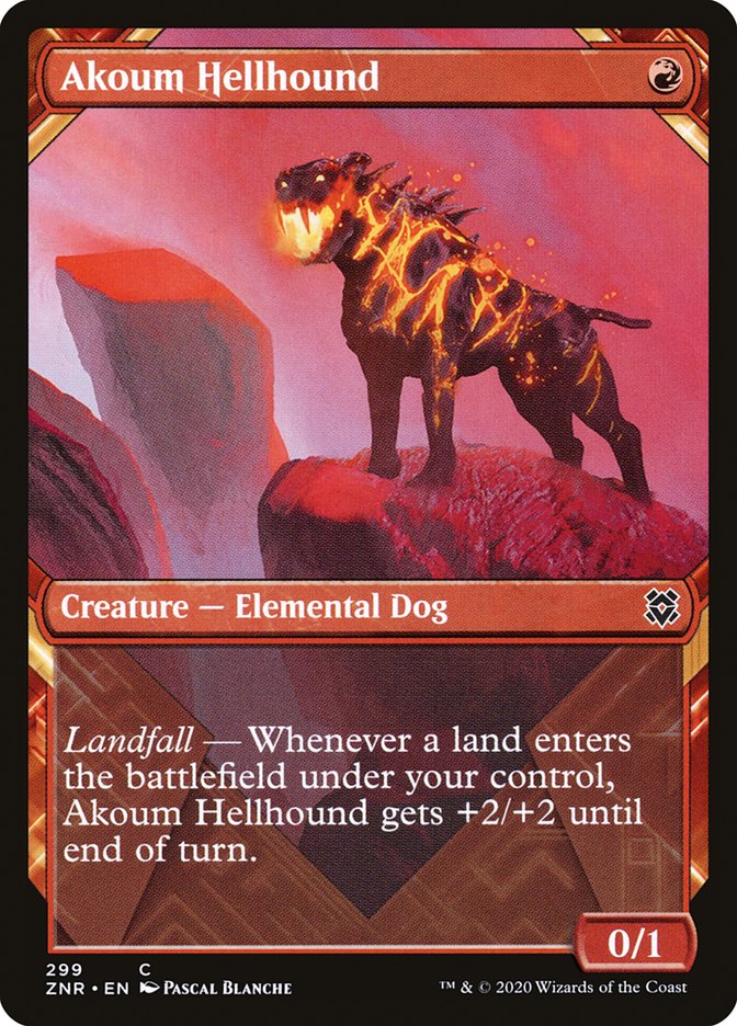 Akoum Hellhound (Showcase) [Zendikar Rising] - Magic: The Gathering - Card Brawlers | Quebec | Canada |