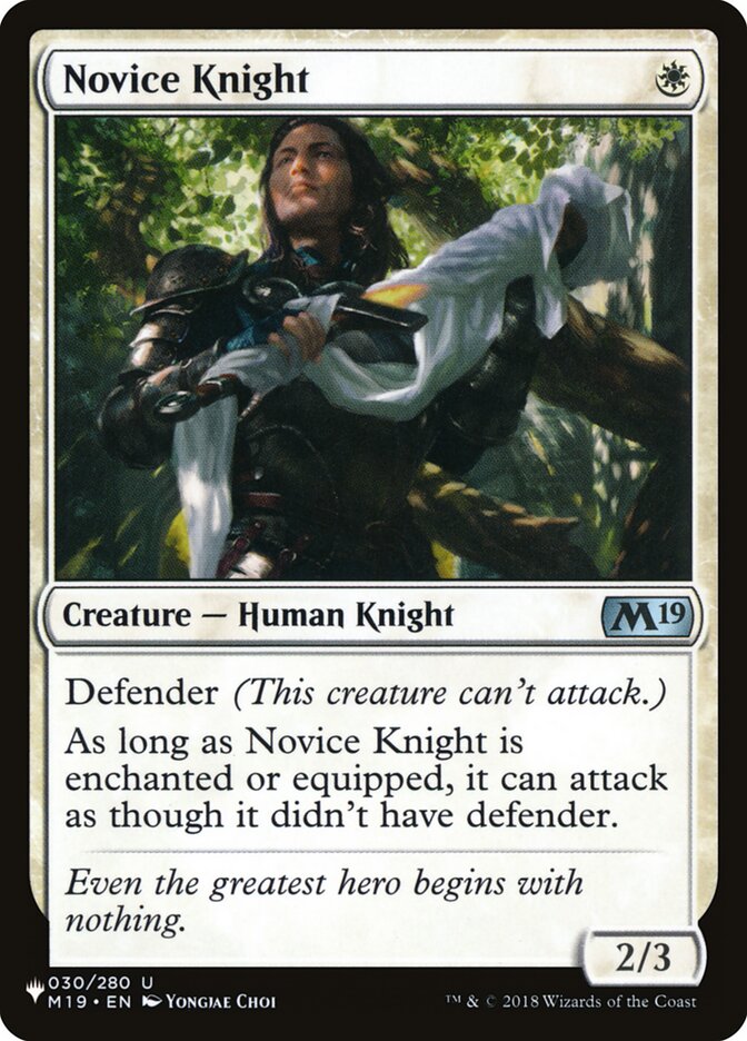 Novice Knight [The List] - Magic: The Gathering - Card Brawlers | Quebec | Canada |