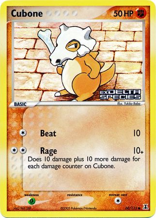 Cubone (60/113) (Stamped) [EX: Delta Species] - Pokémon - Card Brawlers | Quebec | Canada |
