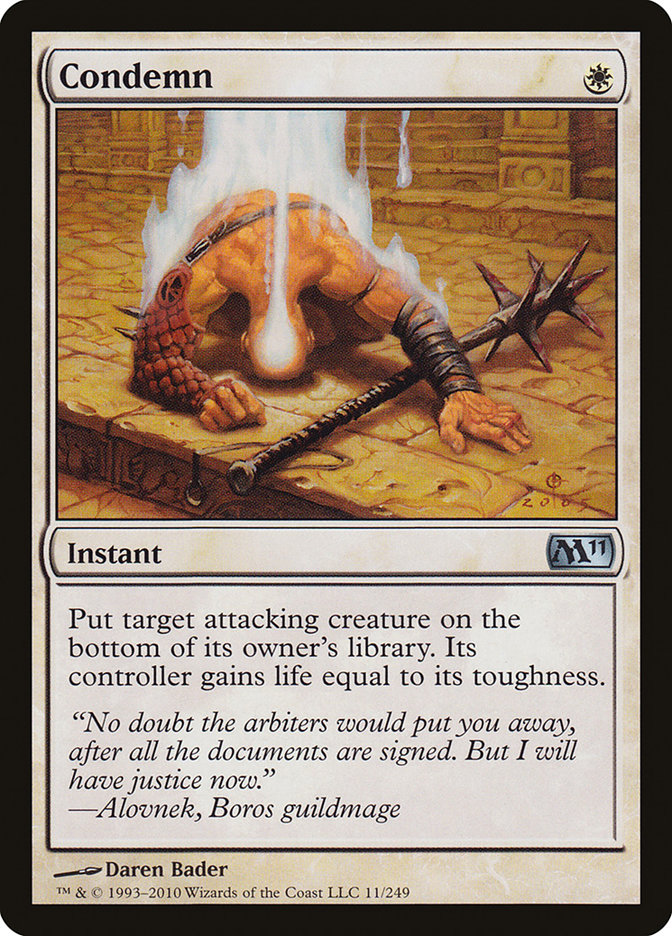 Condemn [Magic 2011] - Magic: The Gathering - Card Brawlers | Quebec | Canada |
