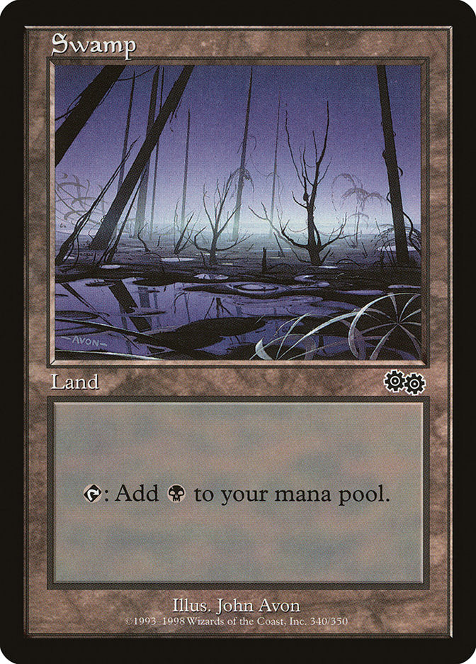 Swamp (340) [Urza's Saga] - Magic: The Gathering - Card Brawlers | Quebec | Canada |