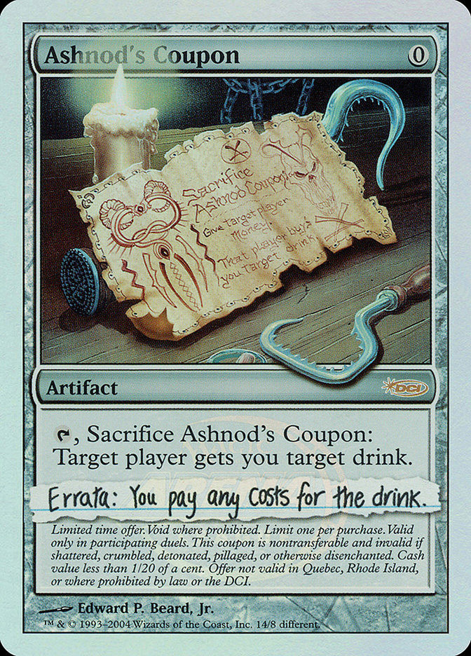 Ashnod's Coupon [Arena League 2004] - Magic: The Gathering - Card Brawlers | Quebec | Canada |
