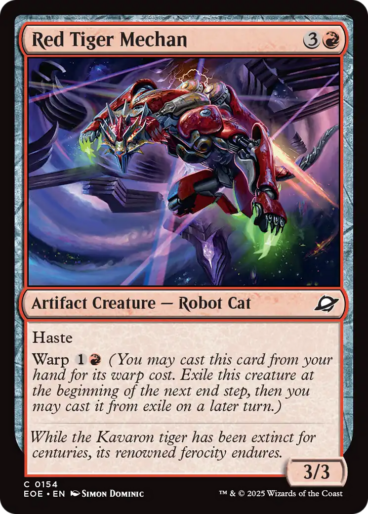 Red Tiger Mechan [Edge of Eternities] - Magic: The Gathering - Card Brawlers | Quebec | Canada |