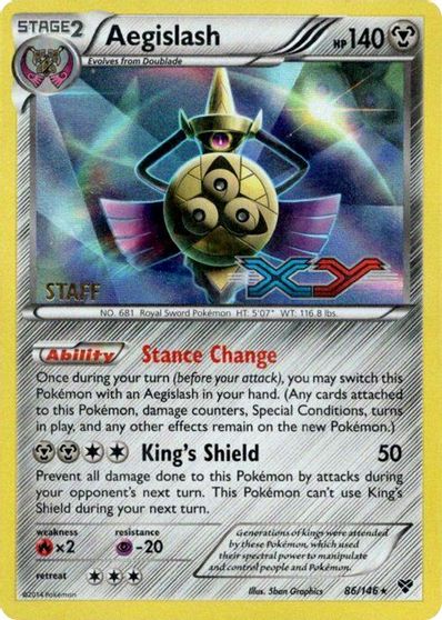 Aegislash (86/146) (Staff Prerelease Promo) [XY: Black Star Promos] - Pokémon - Card Brawlers | Quebec | Canada |