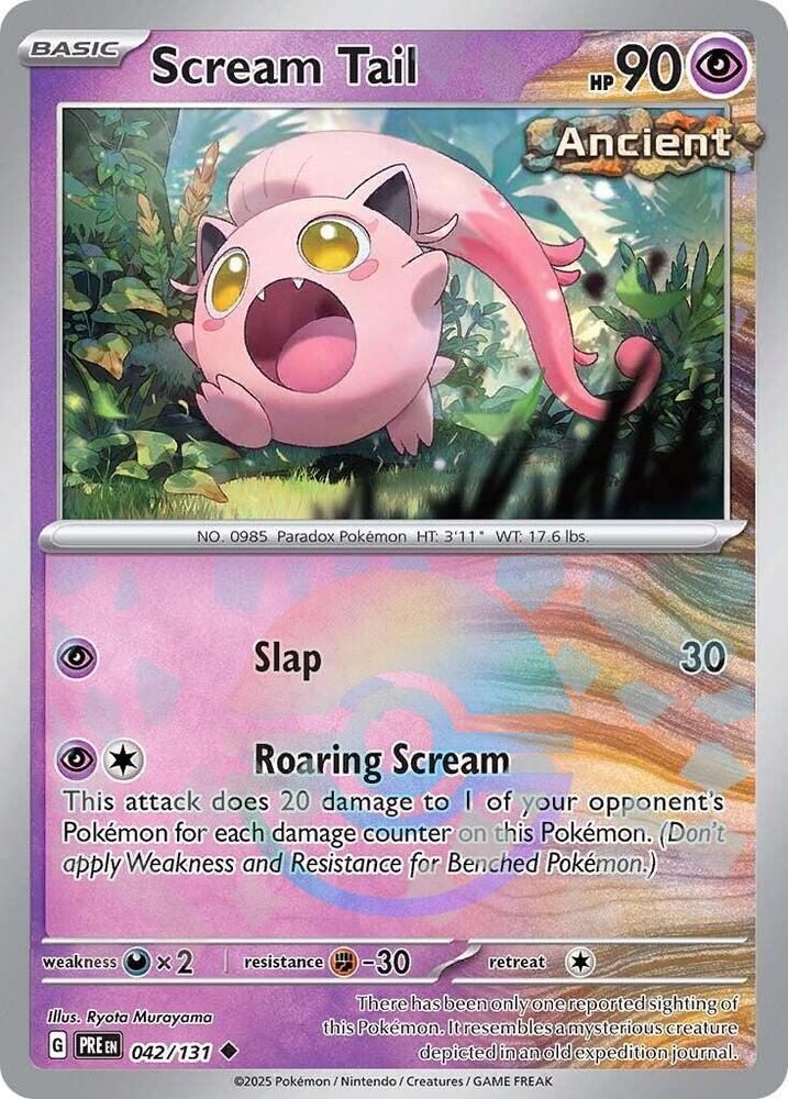 Scream Tail (042/131) (Poke Ball Pattern) [Scarlet & Violet: Prismatic Evolutions] - Pokémon - Card Brawlers | Quebec | Canada |
