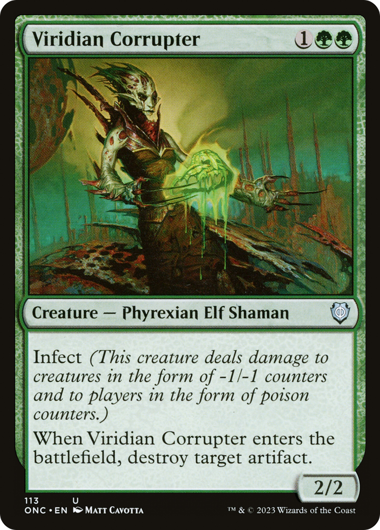 Viridian Corrupter [Phyrexia: All Will Be One Commander] - Magic: The Gathering - Card Brawlers | Quebec | Canada |