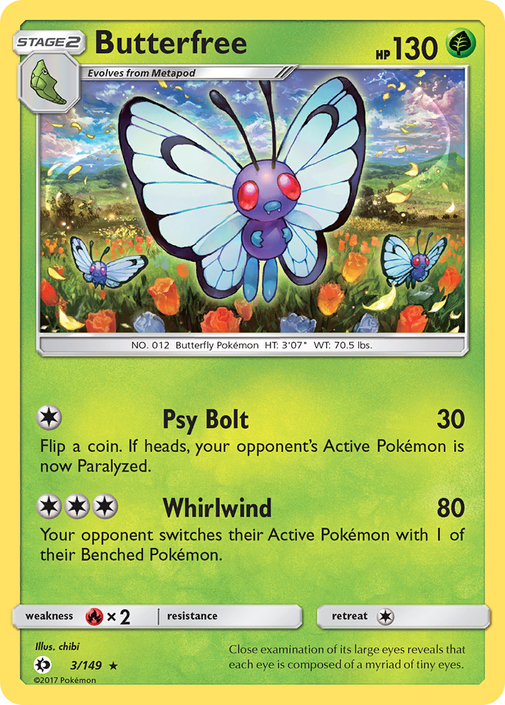 Butterfree (3/149) [Sun & Moon: Base Set] - Pokémon - Card Brawlers | Quebec | Canada |