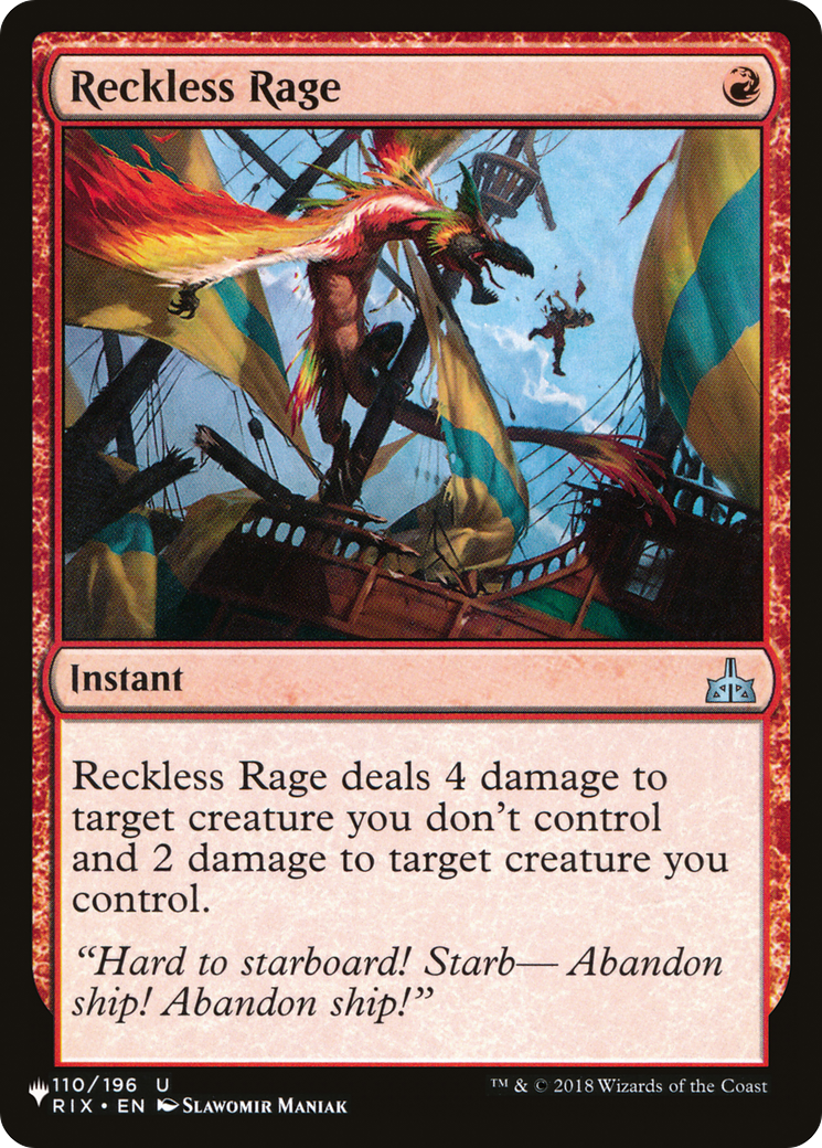 Reckless Rage [The List] - Magic: The Gathering - Card Brawlers | Quebec | Canada |