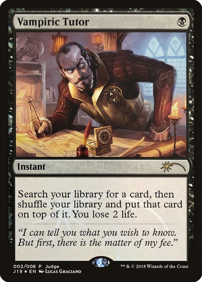 Vampiric Tutor [Judge Gift Cards 2018] - Magic: The Gathering - Card Brawlers | Quebec | Canada |