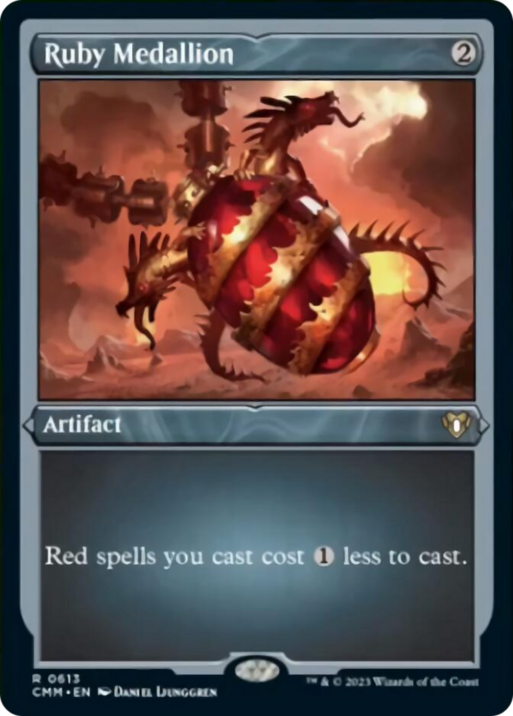 Ruby Medallion (Foil Etched) [Commander Masters] - Magic: The Gathering - Card Brawlers | Quebec | Canada |