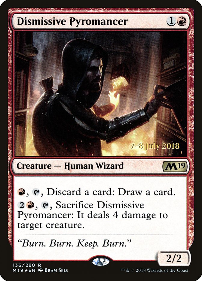 Dismissive Pyromancer [Core Set 2019 Prerelease Promos] - Magic: The Gathering - Card Brawlers | Quebec | Canada |