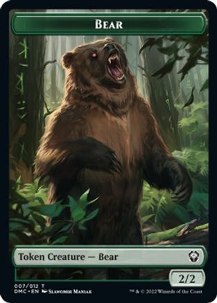 Kavu // Bear Double-Sided Token [Dominaria United Commander Tokens] - Magic: The Gathering - Card Brawlers | Quebec | Canada |