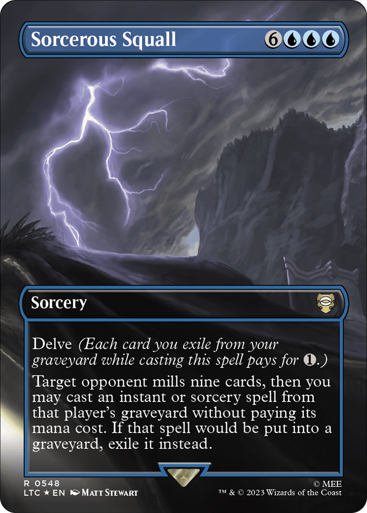 Sorcerous Squall (Borderless) (Surge Foil) [The Lord of the Rings: Tales of Middle-Earth Commander] - Magic: The Gathering - Card Brawlers | Quebec | Canada |