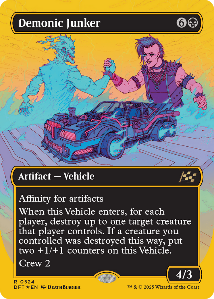 Demonic Junker (Borderless) (First-Place Foil) [Aetherdrift] - Magic: The Gathering - Card Brawlers | Quebec | Canada |