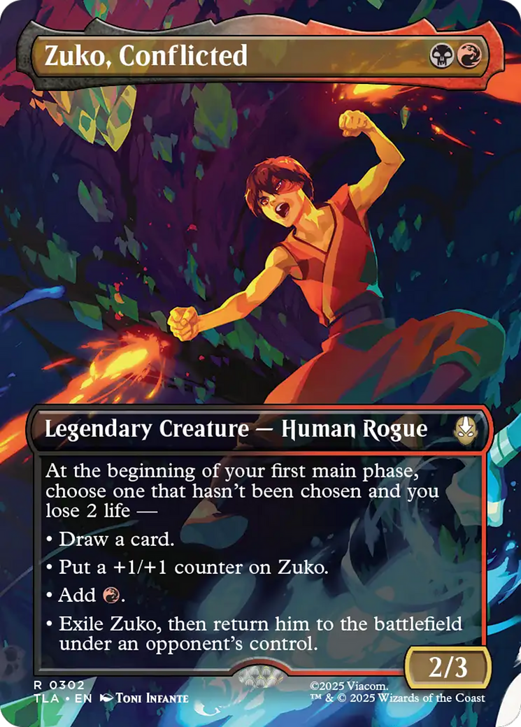 Zuko, Conflicted (Borderless) [Avatar: The Last Airbender] - Magic: The Gathering - Card Brawlers | Quebec | Canada |