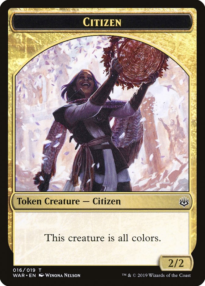 Citizen Token [War of the Spark Tokens] - Magic: The Gathering - Card Brawlers | Quebec | Canada |