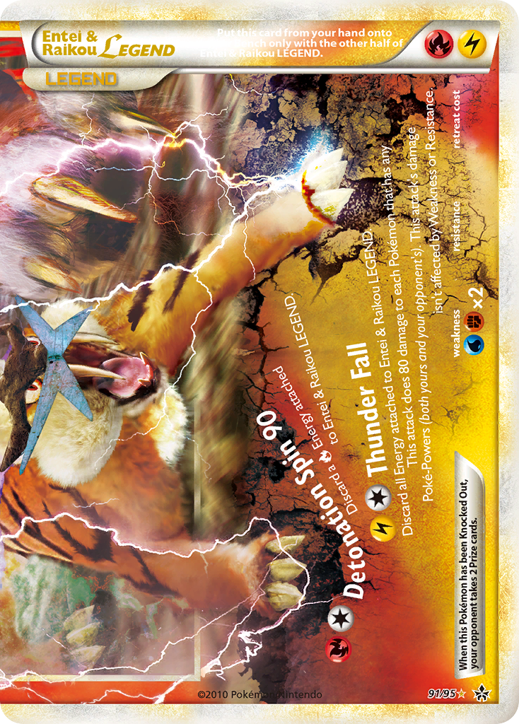 Entei & Raikou LEGEND (91/95) [HeartGold & SoulSilver: Unleashed] - Pokémon - Card Brawlers | Quebec | Canada |