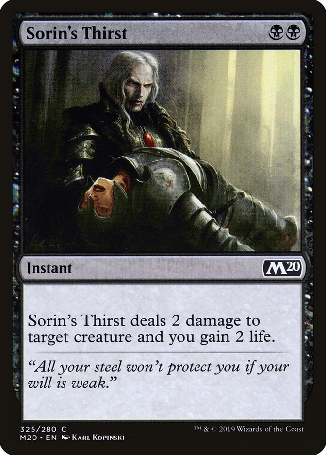 Sorin's Thirst [Core Set 2020] - Magic: The Gathering - Card Brawlers | Quebec | Canada |