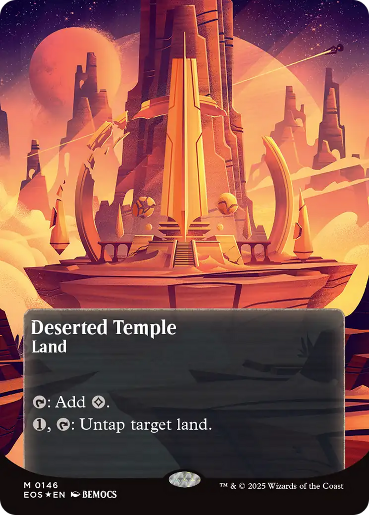 Deserted Temple (0146) (Borderless) (Galaxy Foil) [Edge of Eternities: Stellar Sights] - Magic: The Gathering - Card Brawlers | Quebec | Canada |