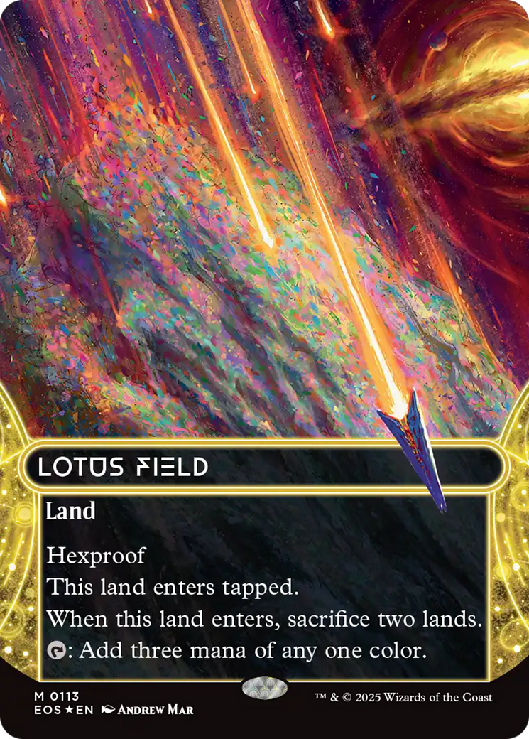 Lotus Field (0113) (Borderless) (Galaxy Foil) [Edge of Eternities: Stellar Sights] - Magic: The Gathering - Card Brawlers | Quebec | Canada |