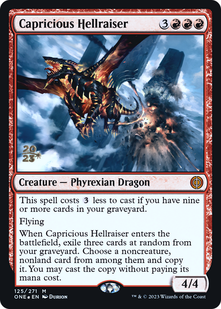 Capricious Hellraiser [Phyrexia: All Will Be One Prerelease Promos] - Magic: The Gathering - Card Brawlers | Quebec | Canada |