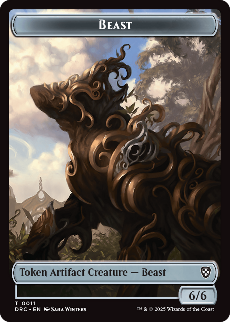 Construct // Beast (0011) Double-Sided Token [Aetherdrift Commander Tokens] - Magic: The Gathering - Card Brawlers | Quebec | Canada |