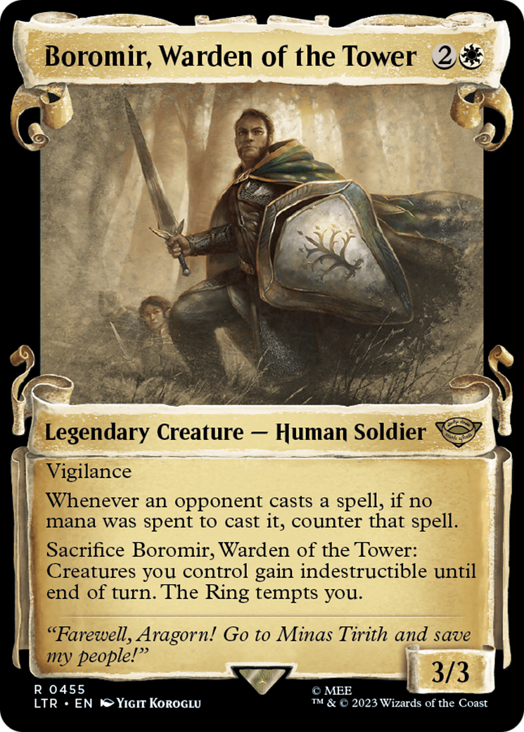 Boromir, Warden of the Tower [The Lord of the Rings: Tales of Middle-Earth Showcase Scrolls] - Magic: The Gathering - Card Brawlers | Quebec | Canada |