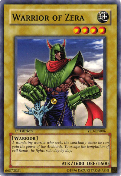 Warrior of Zera [YSD-EN006] Common - Yu-Gi-Oh! - Card Brawlers | Quebec | Canada |