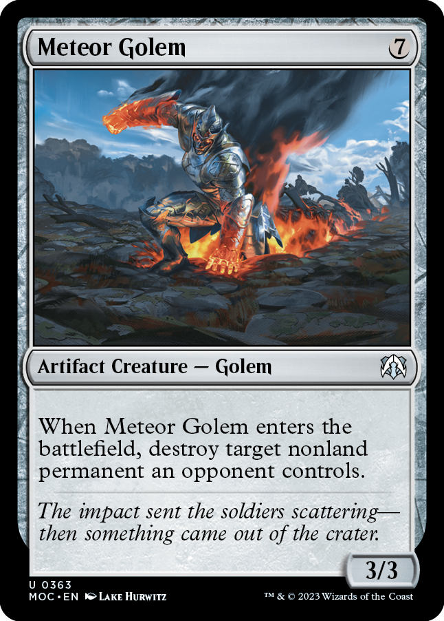 Meteor Golem [March of the Machine Commander] - Magic: The Gathering - Card Brawlers | Quebec | Canada |