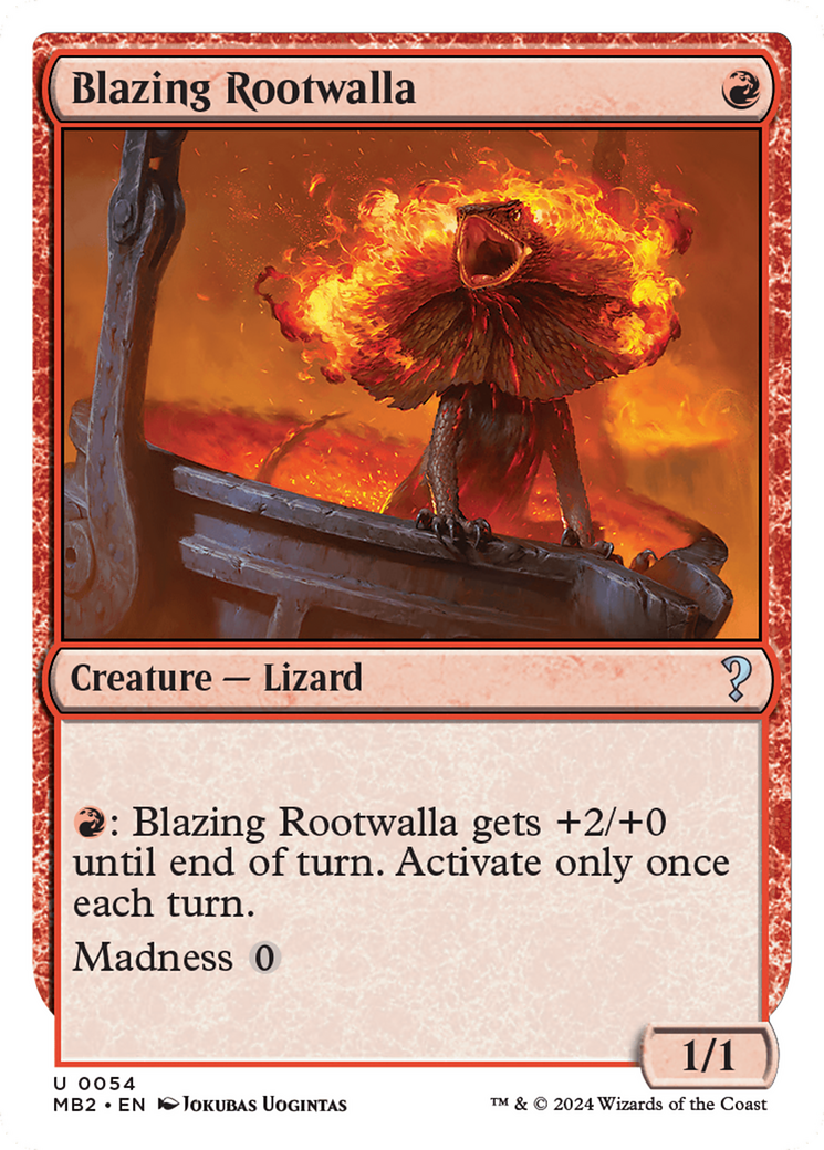 Blazing Rootwalla (White Border) [Mystery Booster 2] - Magic: The Gathering - Card Brawlers | Quebec | Canada |