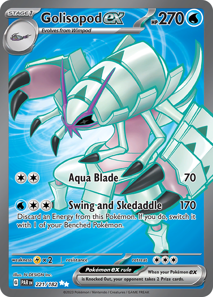 Golisopod ex (221/182) [Scarlet & Violet: Paradox Rift] - Pokémon - Card Brawlers | Quebec | Canada |